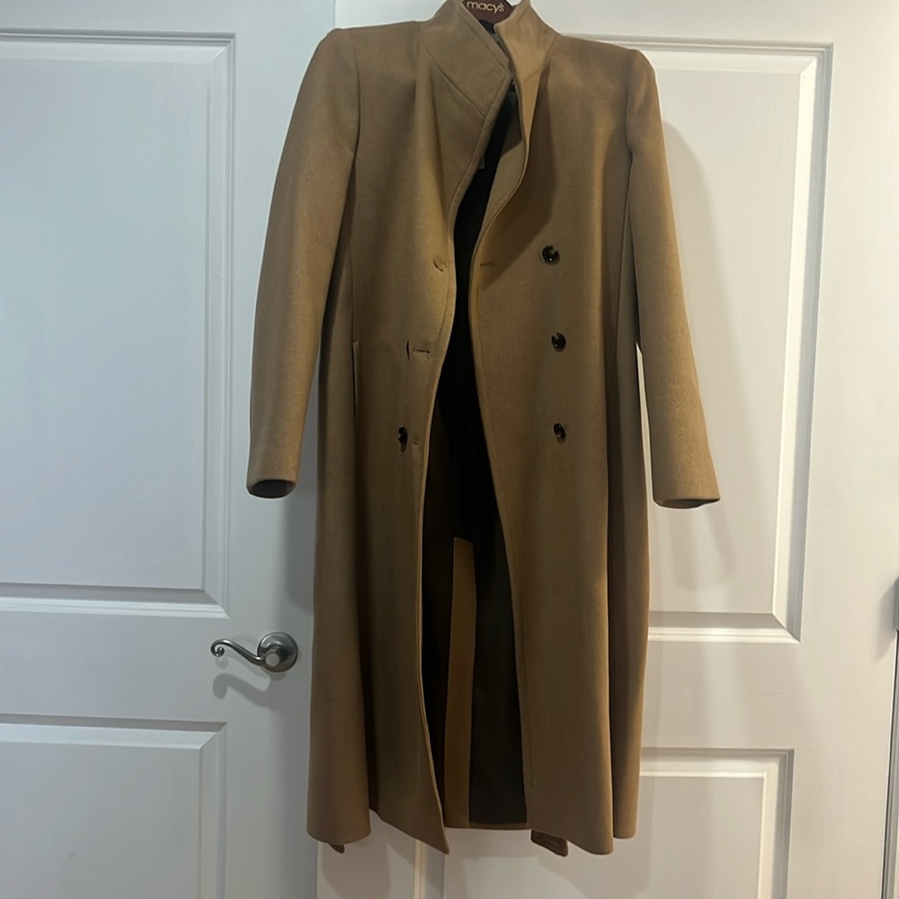 NWT mango wool blend trench overcoat